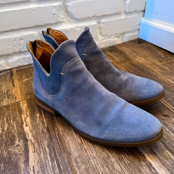 Born Shoes Born Blue Suede Boots Vintage Sz Poshmark